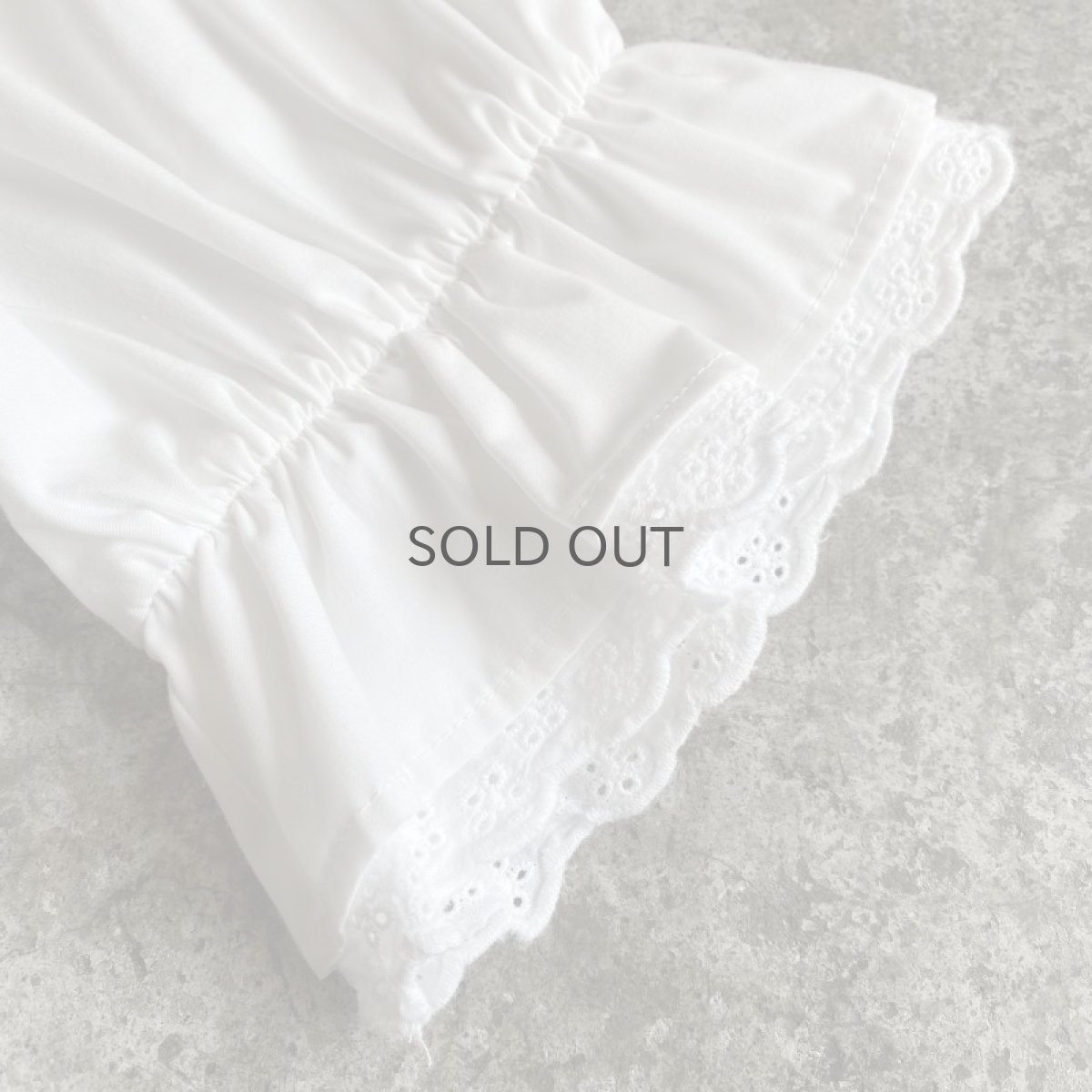 画像8: WHITE COLOR FRILL DESIGN COLLAR COTTON SHIRT / Ladies M (8)