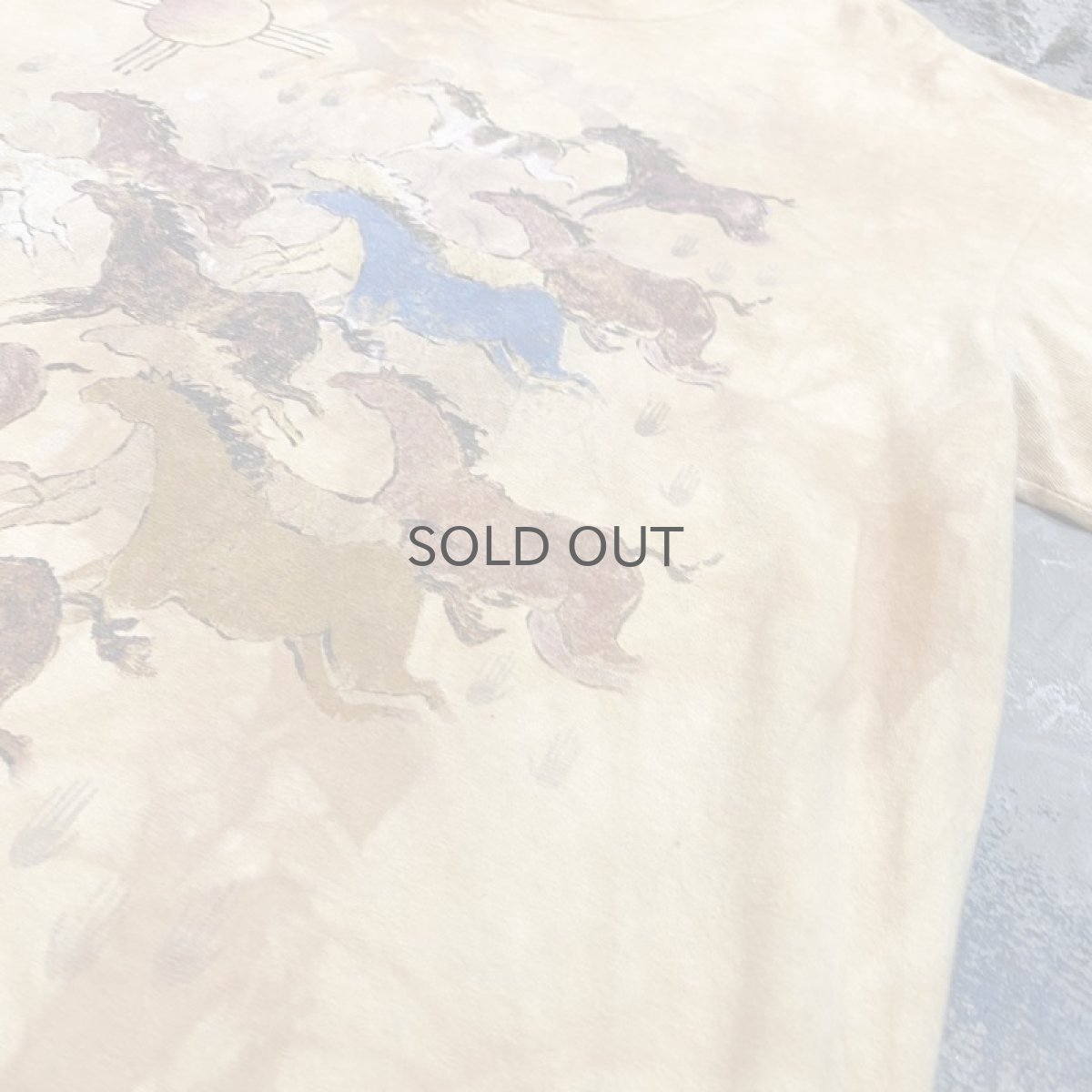 画像4: HORSE PRINTED TIE DYE PATTERN S/S TEE / Mens XL (4)
