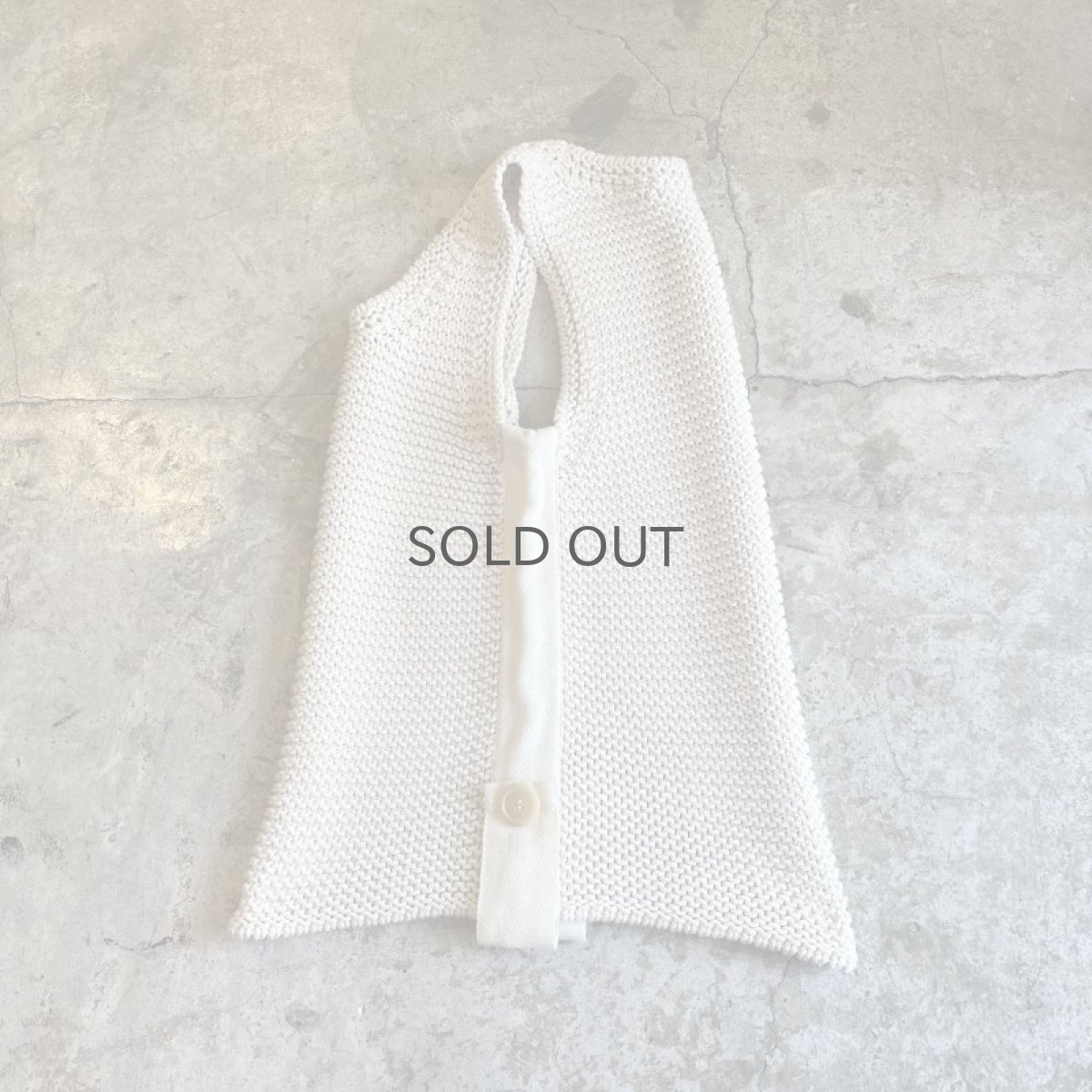 画像3: 【CHLOE】SIDE LINE DESIGN GARTER STITCH KNIT N/S TOPS / Ladies S / MADE IN ITALY  (3)