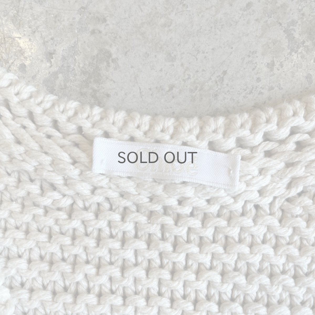 画像11: 【CHLOE】SIDE LINE DESIGN GARTER STITCH KNIT N/S TOPS / Ladies S / MADE IN ITALY  (11)