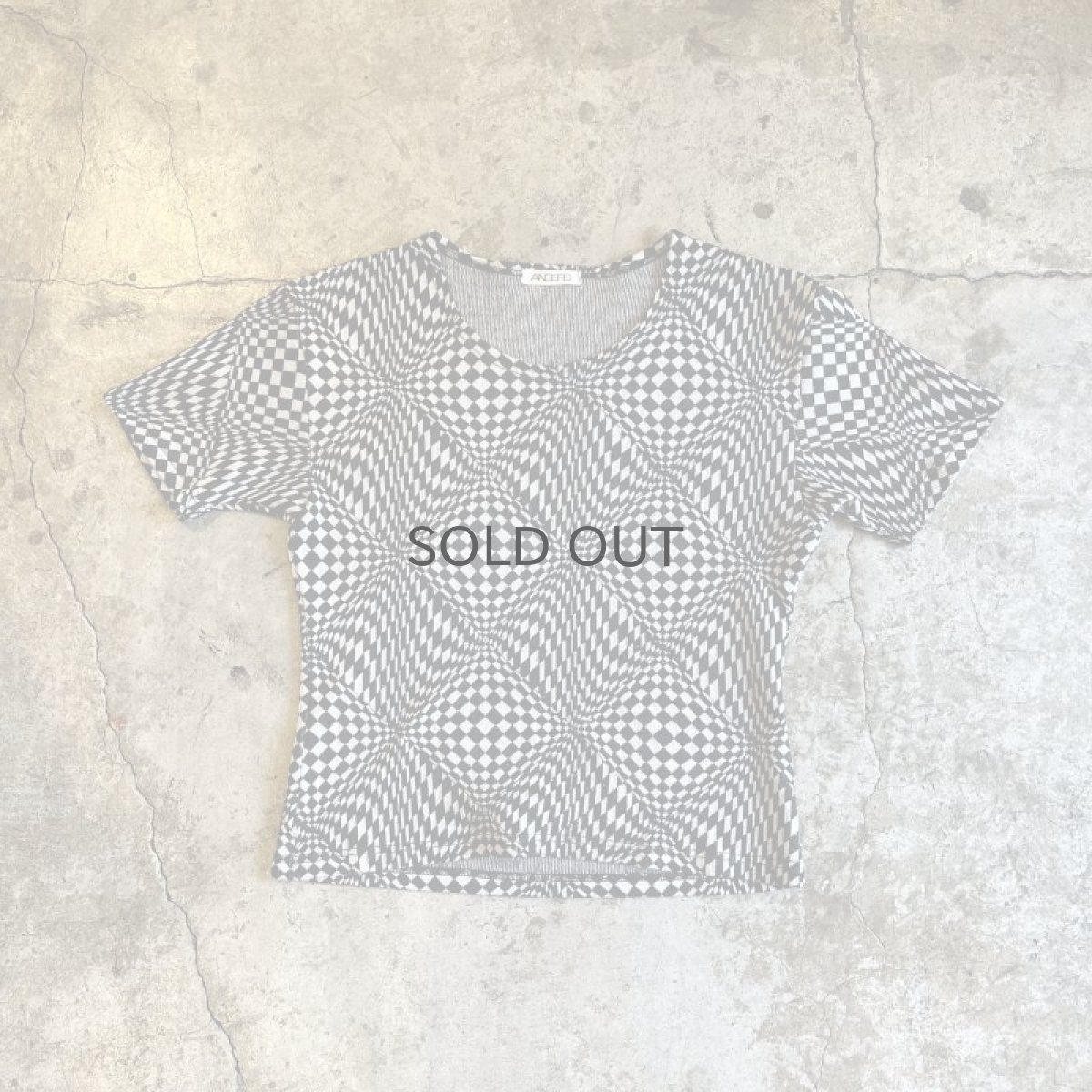 画像1: MONOCHROME COLOR MIX ART PATTERN DESIGN S/S TOPS / Ladies M (1)