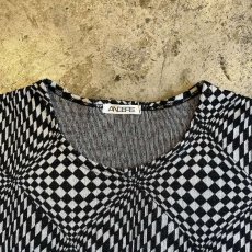 画像8: MONOCHROME COLOR MIX ART PATTERN DESIGN S/S TOPS / Ladies M (8)