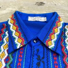 画像10: NATIVE EMBROIDERY PATTERN COLOR L/S SHIRT / Mens M (10)