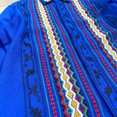 画像5: NATIVE EMBROIDERY PATTERN COLOR L/S SHIRT / Mens M (5)