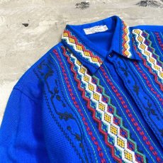 画像3: NATIVE EMBROIDERY PATTERN COLOR L/S SHIRT / Mens M (3)