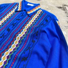 画像4: NATIVE EMBROIDERY PATTERN COLOR L/S SHIRT / Mens M (4)