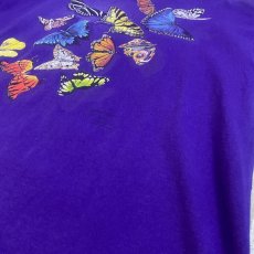 画像6: BUTTERFLY PRINTED PURPLE COLOR S/S TEE / Mens XL (6)