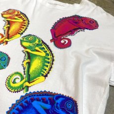 画像4: COLORFUL CHAMELEON PRINTED S/S TEE / Mens XL (4)