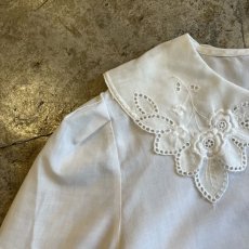 画像8: FLORAL POINT EMBROIDERY DESIGN S/S BLOUSE / Ladies M (8)