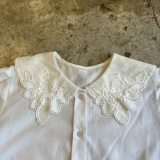 画像7: FLORAL POINT EMBROIDERY DESIGN S/S BLOUSE / Ladies M (7)