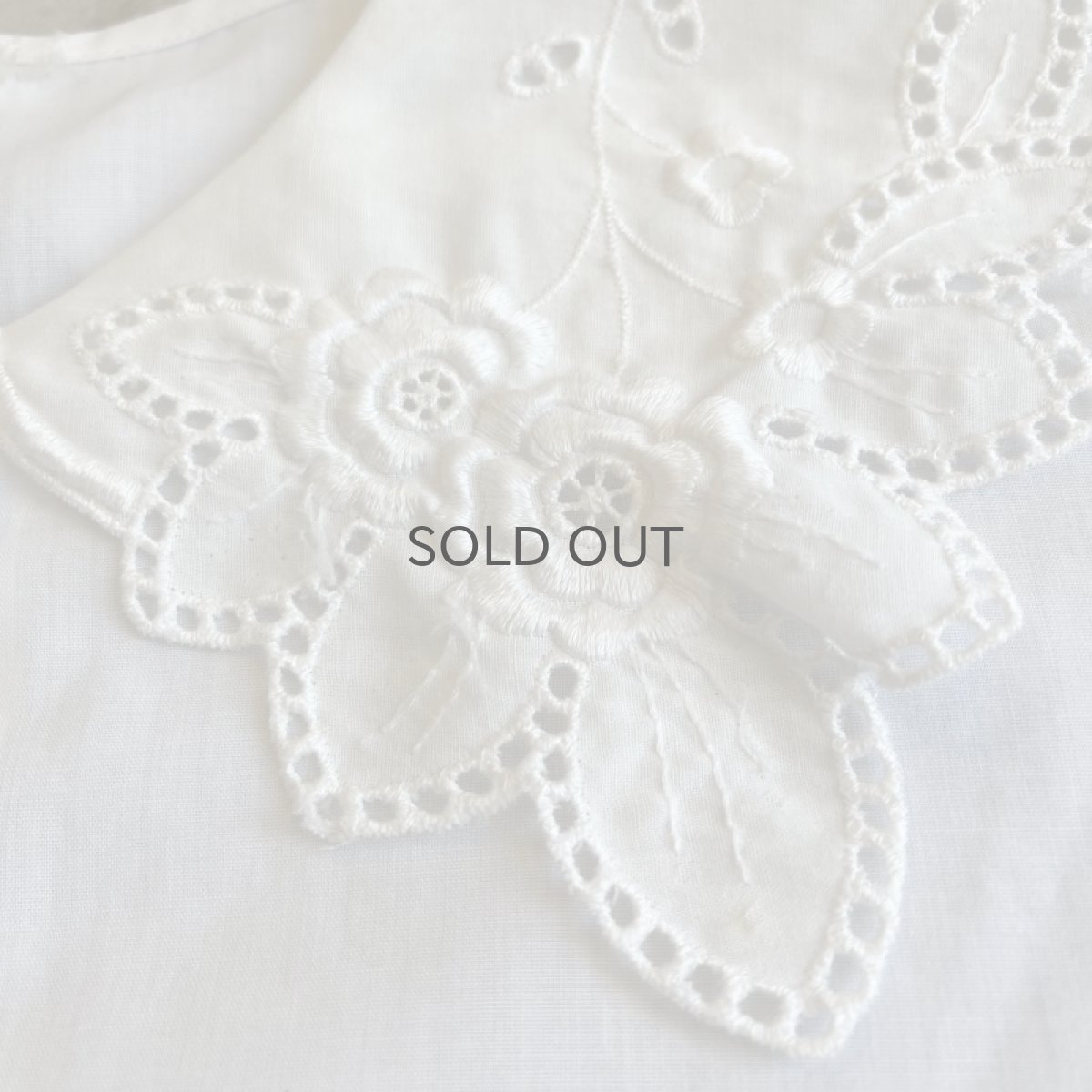 画像9: FLORAL POINT EMBROIDERY DESIGN S/S BLOUSE / Ladies M (9)