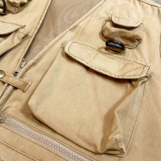 画像4: BEIGE COLOR DESIGN FISHING VEST / Mens L (4)