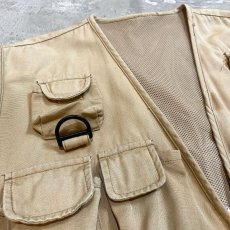 画像3: BEIGE COLOR DESIGN FISHING VEST / Mens L (3)