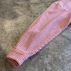 画像5: RED COLOR STRIPE PATTERN DESIGN L/S SHIRT / Ladies M(L) (5)