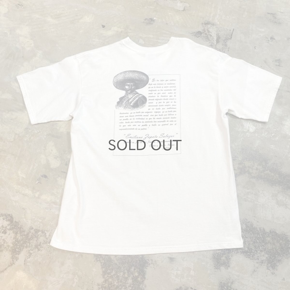 画像2: "EMILIANO ZAPATA" PRINTED S/S TEE / Mens XL (2)