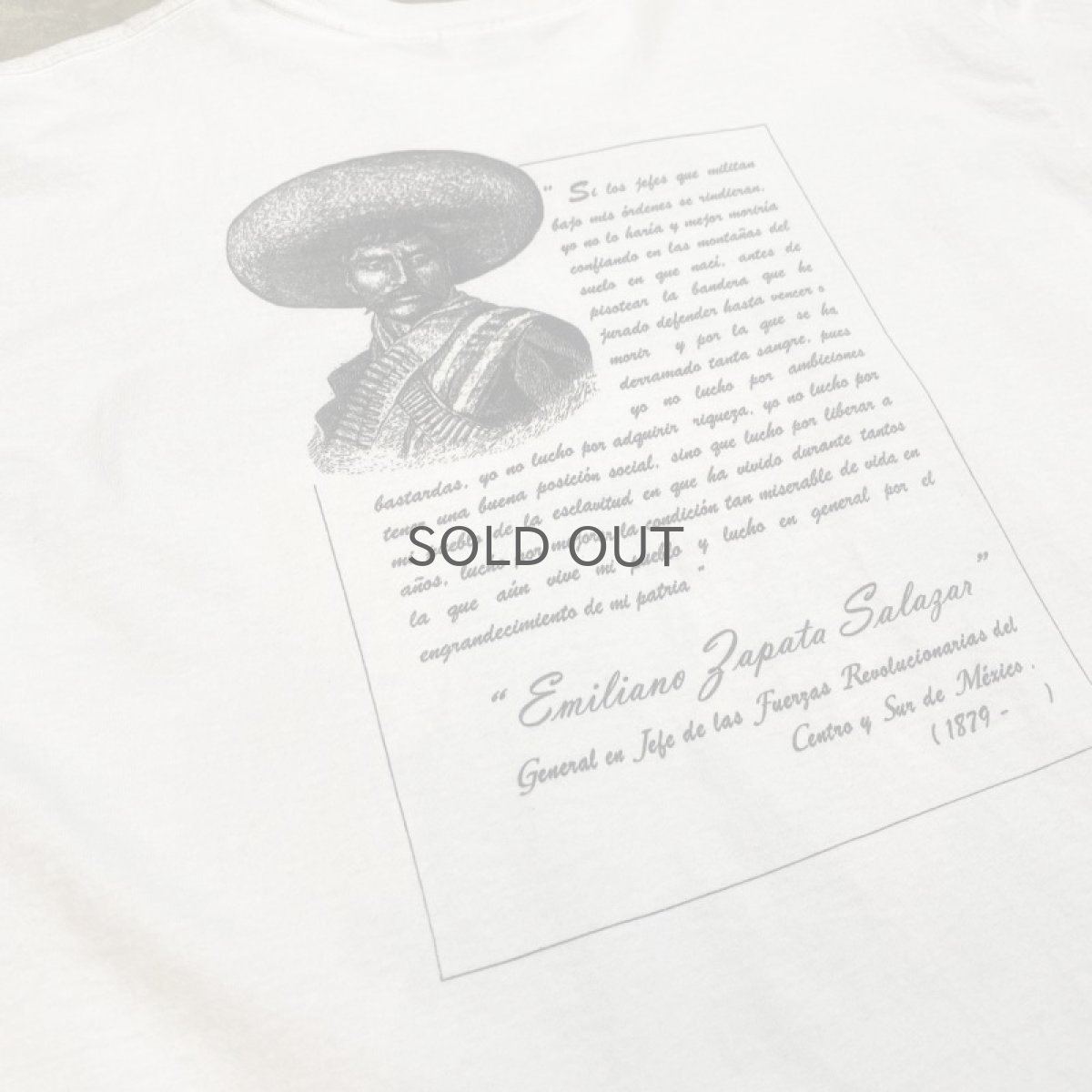 画像9: "EMILIANO ZAPATA" PRINTED S/S TEE / Mens XL (9)