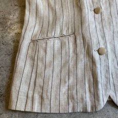 画像5: STRIPE PATTERN V NECK DESIGN CUT OFF VEST / Ladies M (5)