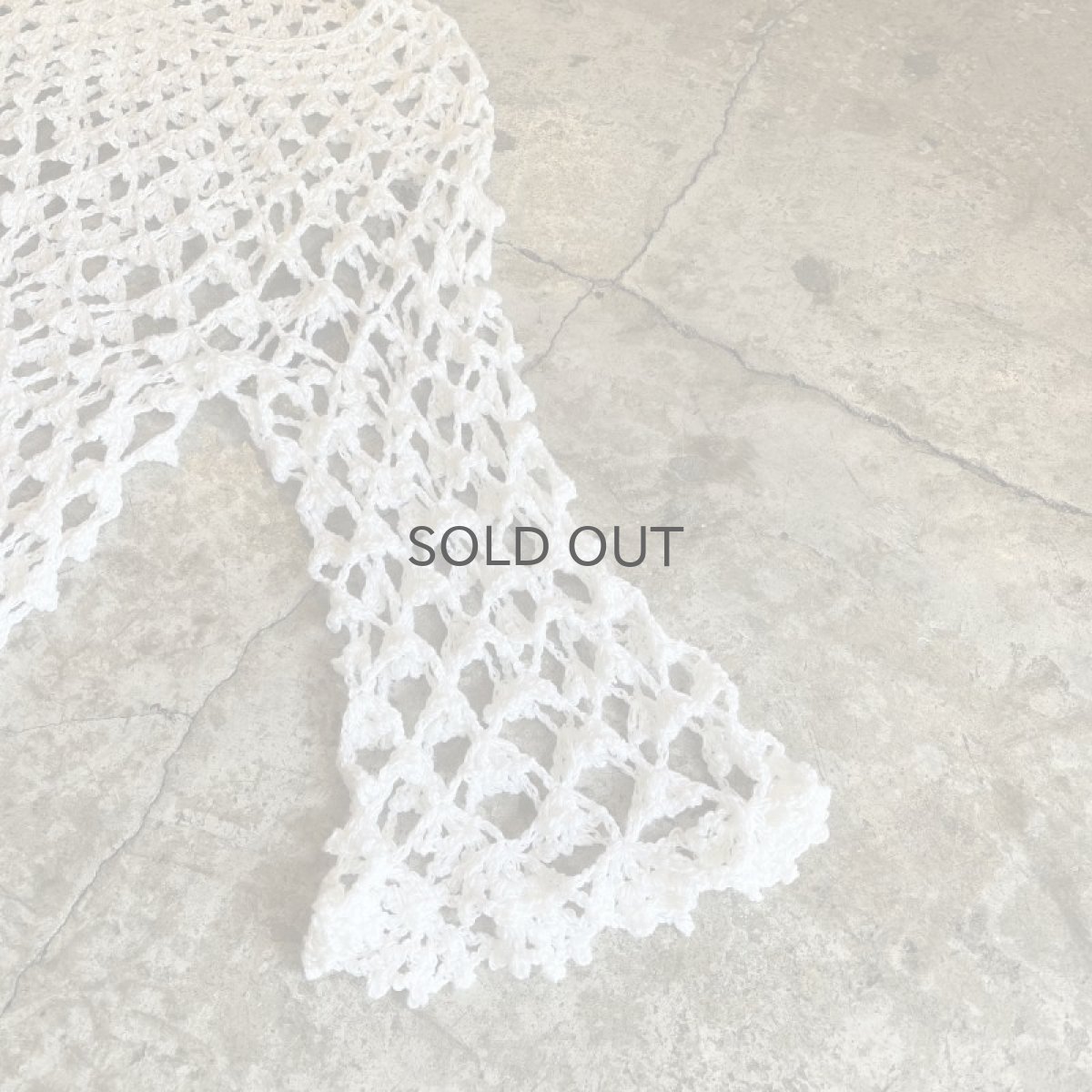 画像7: WHITE COLOR CROCHET FLARE SLEEVE DESIGN L/S TOPS / Ladies M (7)