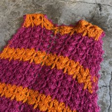 画像8: BORDER PATTERN COLOR DESIGN KNIT VEST / Ladies M (8)