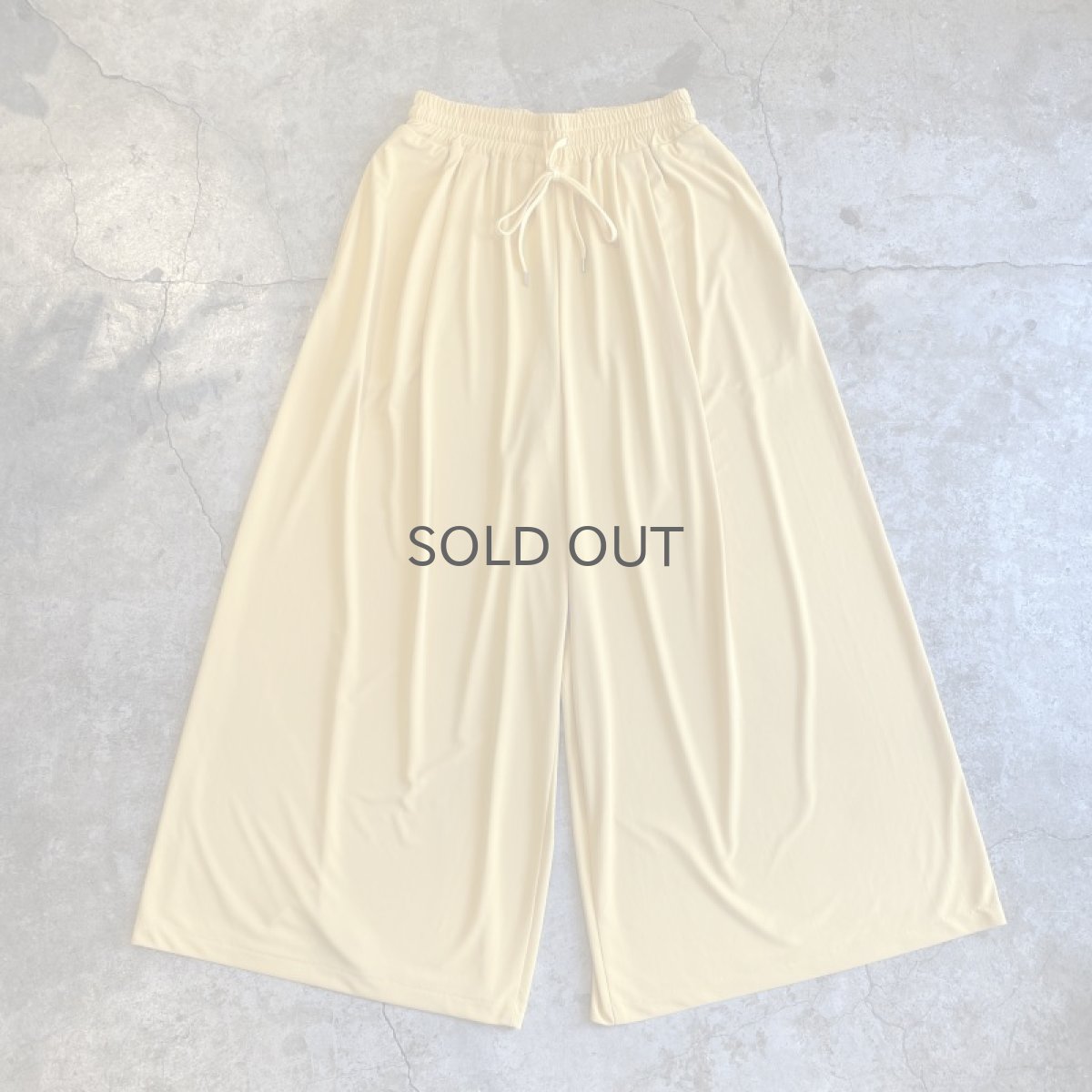 画像1: YELLOW COLOR WIDE DESIGN PANTS / FREE (1)