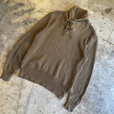 画像4: 【POLO RALPH LAUREN】SHAWL 2BELT COLLAR ELBOW PATCH DESIGN SWEATER / Ladies L (4)