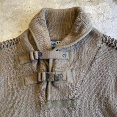 画像5: 【POLO RALPH LAUREN】SHAWL 2BELT COLLAR ELBOW PATCH DESIGN SWEATER / Ladies L (5)