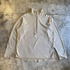 画像1: MILITARY DESIGN HALF ZIP L/S TOPS / Ladies L(XL) (1)