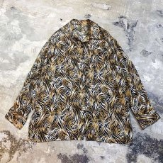 画像1: LEOPARD COLOR ZEBRA PATTERN L/S SHIRT / Mens L (1)