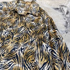 画像4: LEOPARD COLOR ZEBRA PATTERN L/S SHIRT / Mens L (4)