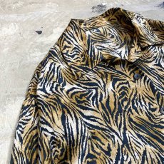 画像3: LEOPARD COLOR ZEBRA PATTERN L/S SHIRT / Mens L (3)