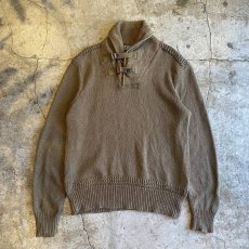 画像1: 【POLO RALPH LAUREN】SHAWL 2BELT COLLAR ELBOW PATCH DESIGN SWEATER / Ladies L (1)