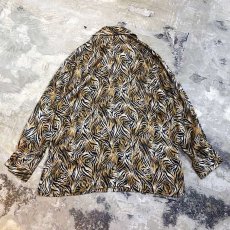 画像2: LEOPARD COLOR ZEBRA PATTERN L/S SHIRT / Mens L (2)