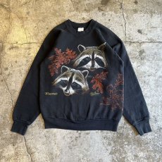 画像1: 80's VINTAGE ART PRINTED DESIGN L/S SWEAT / Ladies M / MADE IN USA (1)