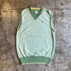 画像1: 【adidas】FREIZEIT KLUB DEAD STOCK V NECK COLOR KNIT VEST / Ladies M(L) (1)