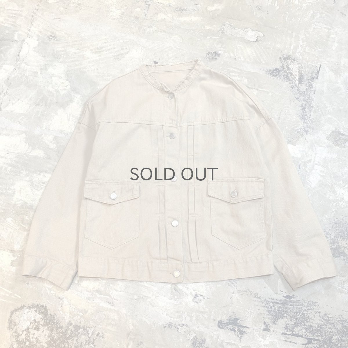 画像1: STAND COLLAR COTTON DESIGN JACKET / Mens M (1)