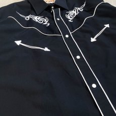 画像5: EMBROIDERY PATTERN WESTERN L/S SHIRT / Mens M (5)