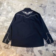 画像2: EMBROIDERY PATTERN WESTERN L/S SHIRT / Mens M (2)