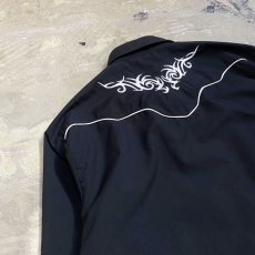 画像9: EMBROIDERY PATTERN WESTERN L/S SHIRT / Mens M (9)