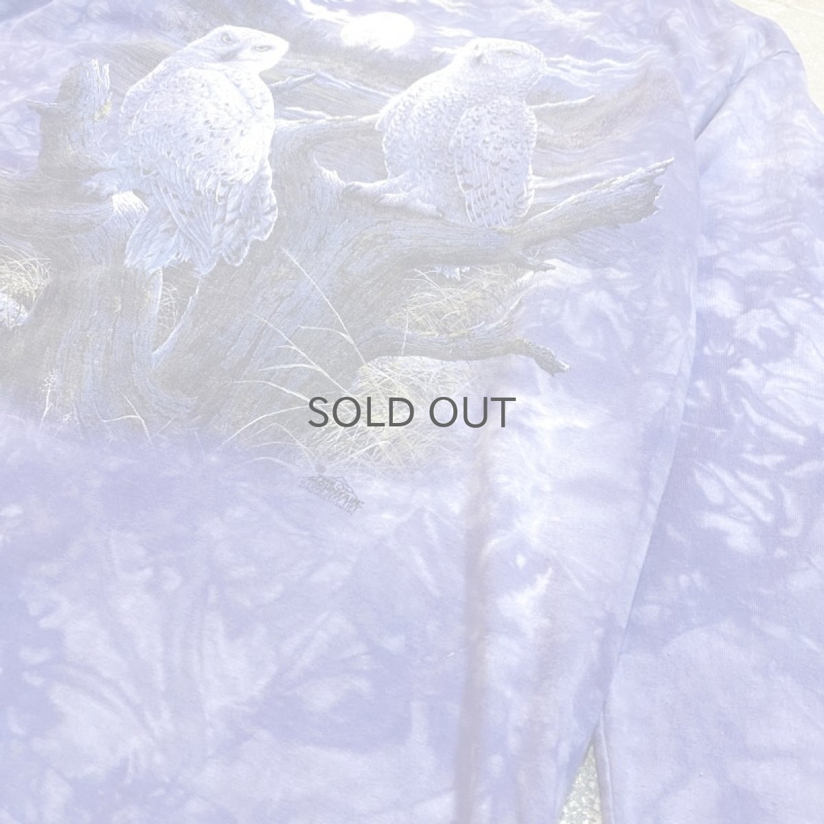 画像6: 90's OWL PRINTED TIE DYE PATTERN L/S TEE / Mens XXL (6)