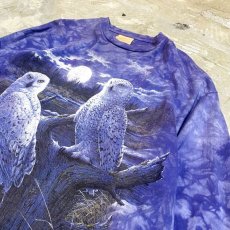 画像4: 90's OWL PRINTED TIE DYE PATTERN L/S TEE / Mens XXL (4)