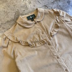 画像3: FRILL DESIGN CORDUROY L/S  BLOUSE / Ladies M (3)