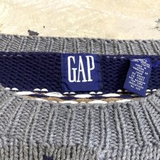 画像10: 90's【GAP】BORDER KNITTING PATTERN SWEATER / Mens L(XL) (10)