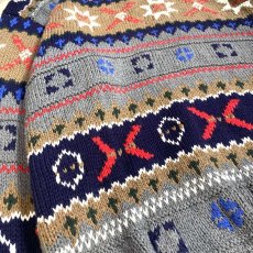 画像5: 90's【GAP】BORDER KNITTING PATTERN SWEATER / Mens L(XL) (5)