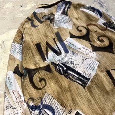 画像10: ARTISTIC ALPHABET PATTERN L/S SHIRT / Mens L (10)