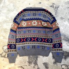 画像2: 90's【GAP】BORDER KNITTING PATTERN SWEATER / Mens L(XL) (2)