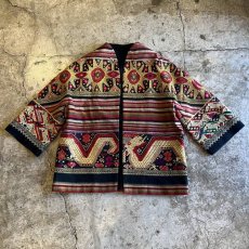 画像1: ALL OVER NATIVE EMBROIDERY PATTERN DESIGN JACKET / Ladies M(XL)  (1)