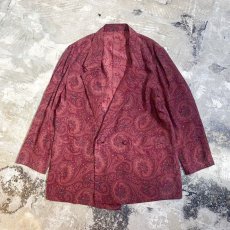 画像1: PAISLEY PATTERN DOUBLE BREASTED JACKET / Mens M (1)