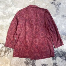 画像2: PAISLEY PATTERN DOUBLE BREASTED JACKET / Mens M (2)