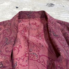 画像10: PAISLEY PATTERN DOUBLE BREASTED JACKET / Mens M (10)