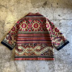 画像2: ALL OVER NATIVE EMBROIDERY PATTERN DESIGN JACKET / Ladies M(XL)  (2)